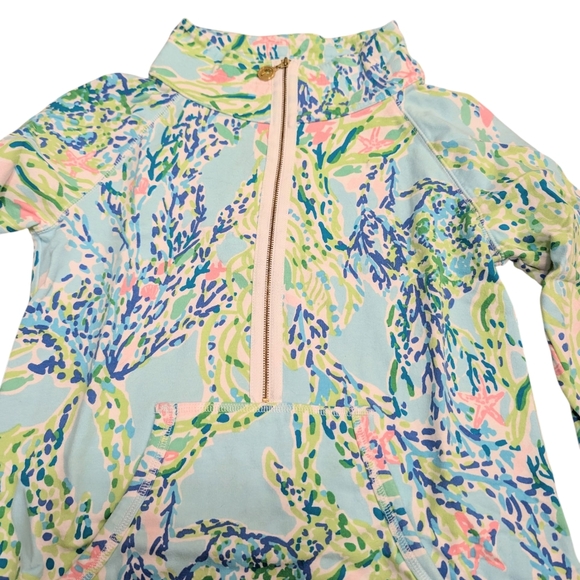 Lilly Pulitzer Skipper Popover Sky Blue Blue Heaven Size Small 🩷🩵💚 - Picture 2 of 11